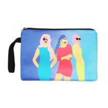 Farilya Tasarım FR0656 Sosyetik Kızlar Baskılı Nubuk Clutch