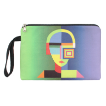 Farilya Tasarım FR0659 Geometrik Kadın Baskılı Nubuk  Clutch