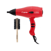 Ventoso V5 Exclusive İyonik Rosso + Ahşap Fön Fırçası Saç Kurutma Makinesi