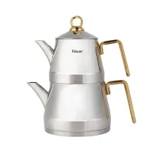 Hisar Orlando Titanyum Gold Çelik Çaydanlık Takımı