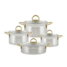 Hisar Orion Titanyum Gold 8 Parça Tencere Seti