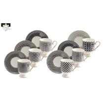 Lotus Okkalı Porselen 6 Kişilik Fincan Takımı