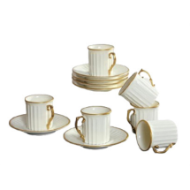 Lotus Atike Porselen 6 Kişilik Fincan Takımı