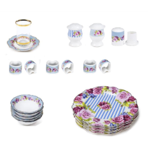 Lotus Bordogül Porselen 34 Parça Kahvaltı Takımı