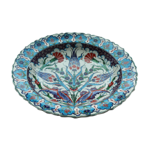 Büyük  Kütahya Çini Tabak      