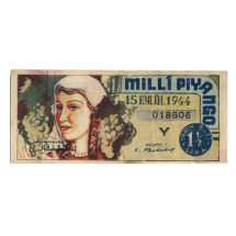 Milli Piyango Bileti    15 Eylül 1944 (Y)