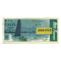 Milli Piyango Bileti    15 Eylül 1962 (Ç)