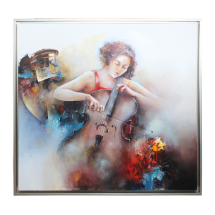 Ferzan Çuhadaroğlu Çellist Yağlı Boya Tablo