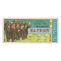 Milli Piyango Bileti    19 Kasım 1977 (T)