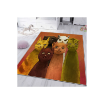Homeilla  HMIGD-29 Dijital Baskı Cats Renkli  Çocuk Odası Halısı