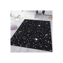 Homeilla  HMIGD-27 Dijital Baskı Sky Siyah  Çocuk Odası Halısı