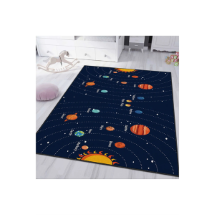 Homeilla  HMIGD-25 Dijital Baskı Gezegen Lacivert  Çocuk Odası Halısı