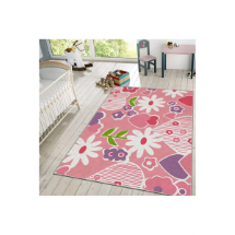 Homeilla  HMIGD-23 Dijital Baskı Flowers Pembe  Çocuk Odası Halısı