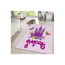 Homeilla  HMIGD-22 Dijital Baskı Prenses Mor  Çocuk Odası Halısı