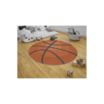 Homeilla  HMIGY-2 Yuvarlak Tasarım Basketbol Topu Turuncu  Çocuk Odası Halısı