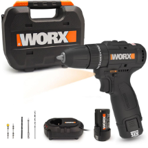 Worx WX121 12Volt/2.0Ah Li-ion Çift Akülü Kömürsüz Profesyonel Şarjlı Darbeli Matkap + 5 Parça Aksesuar