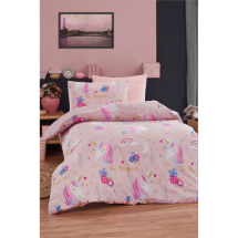 Eponj Ep-028716 Junior  MagicAl Pembe Çarşafsız Nevresim Seti Tek Kişilik