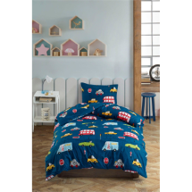 Eponj Ep-028701 Junior Paula Mavi Çarşafsız Nevresim Seti Tek Kişilik