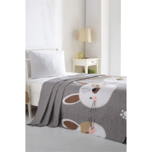 Eponj Ep-025953 Doğal Tavşancık Baskılı Kids 140x230cm Pike Takımı