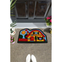 Giz Home Sempatık Neşeli Yuva 40x68 Cm İtalyan Format Kapı Paspası