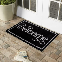 Giz Home Welcome Koko Siyah 45x75 Cm Kapı Paspası