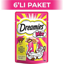 Dreamies Mix Sığır Etli ve Peynirli 6x60Gr. Kedi Ödülü Maması