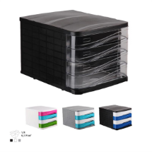 Ark 4444 Asorti Çekmeceli 4 Katlı Plastik Evrak Rafı