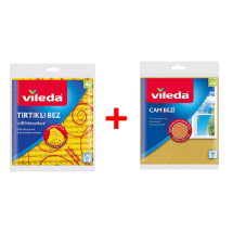 Vileda %30 Microfiberli 4' lü Tırtıklı Novolon - 2' li Cam Bezi Temizlik Bezi Seti