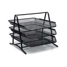 Mimaks 3'lü Metal File Siyah Evrak Rafı