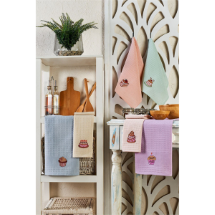 Eponj Nakışlı 40x60 Kek  6'lı Kurulama Bezi