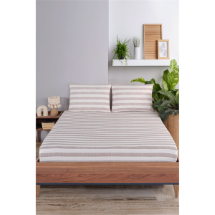 Eponj Ep-300534 Herz Kombin Gülkurusu Pes Lastikli Çarşaf Seti Çift Kişilik