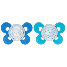Chicco Physio Comfort Gece Parlayan Mavi 2'li 16-36 Ay Silikon Emzik