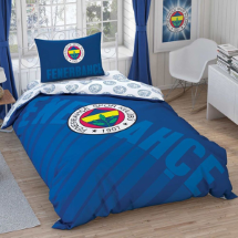 Taç Lisanslı Fenerbahçe Lacivert Logo Tek Kişilik Nevresim Takımı