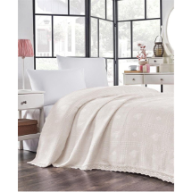 Axc Home Çift Kişilik Dantelli Pike  Yatak Örtüsü