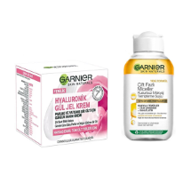 Garnier Hyaluronik + Çift Fazlı Micellar 100 ml Gül Kremi + Makyaj Temizleme Suyu