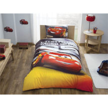 Taç Lisanslı Disney Cars Lightning Tek Kişilik Nevresim Takımı