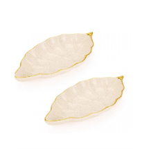 Cosiness Seramik Yaprak 2'li Sunum Tabağı