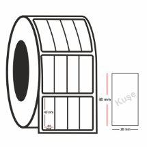 Ersa 40x20 mm 4000 LİK Rulo Etiket 2'li Kuşe Etiket