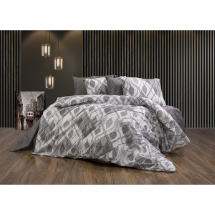 Think N Link Leatfy Gri Çift Kişilik Nevresim Takımı