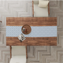 Homeilla  Modern Temalı Dijital Baskı Runner Gri  Masa Örtüsü