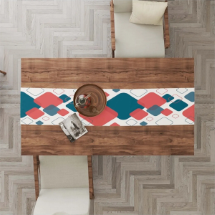 Homeilla  Modern Temalı Dijital Baskı Renkli Desenle Runner  Masa Örtüsü