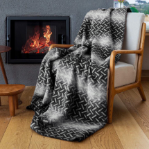 Think N Link 150x200 Pamuklu Siyah Beyaz Tek Kişilik Battaniye