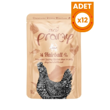 Pramy PMK-007 Jöle İçinde Ton Balıklı ve Tavuklu 70G X 12 Adet Yetişkin Kedi Maması