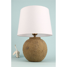 Muyika YL749 Clair Handmade Kahve Beyaz Seramik Abajur