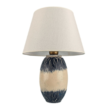 Muyika YL737 Reflechi Handmade Lacivert-Krem Seramik Abajur