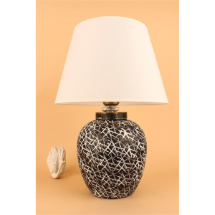 Muyika YL685 Rapide Handmade Siyah Beyaz Seramik Abajur