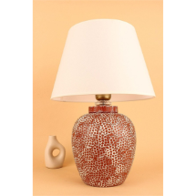 Muyika YL684 Rapide Handmade Abajur Kiremit Beyaz Seramik Abajur