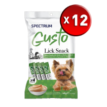 Spectrum SPG-054 Gusto Hindi&Ördek Etli&Ispanaklı  4x15 Gr 12'li Koli Kopek Sıvı Ödülü