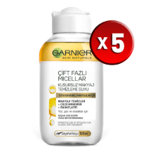 Garnier Çift Fazlı Micellar Yağ İçerikli 100ml 5 Adet Makyaj Temizleme Suyu