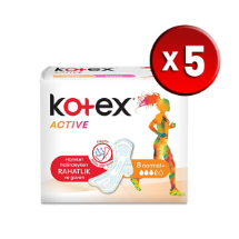 Kotex Active Normal 8'li 5 Adet Hijyenik Ped